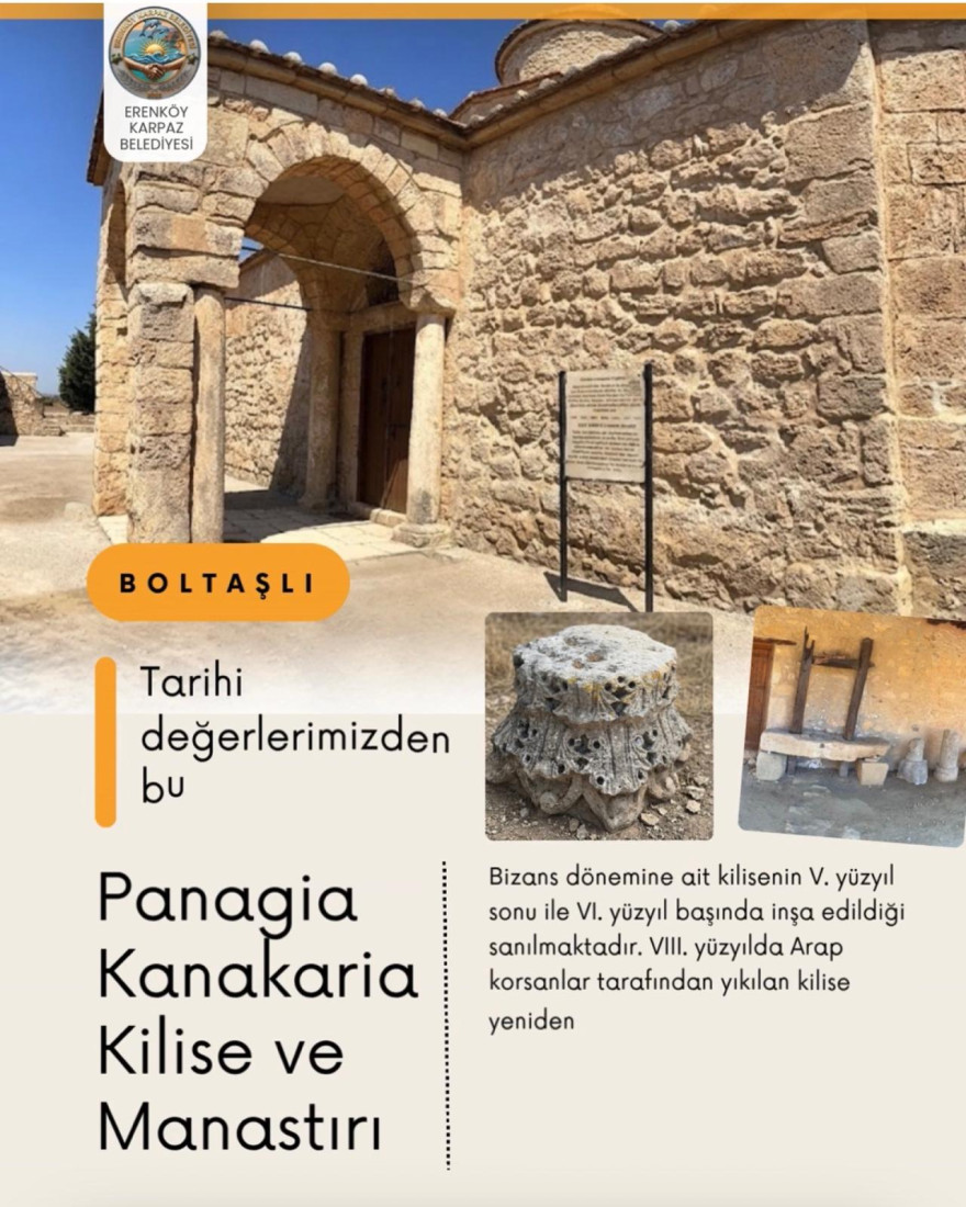 Tarihi Değerlerimizden Bug&uuml;n: Panagia Kanakaria Kilise ve Manastırı