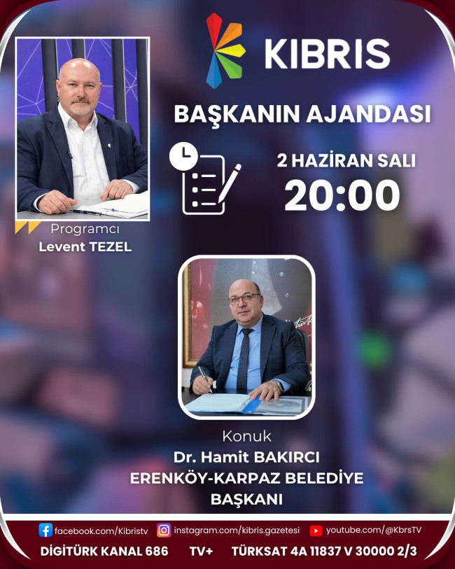 Başkanımız Kıbrıs TV'nin konuğu olacak