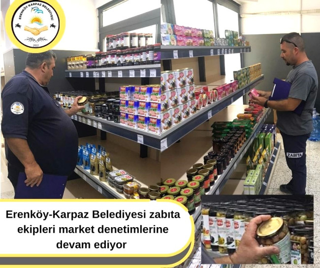 ERENKÖY-KARPAZ BELEDİYESİ MARKET DENETİMLERİNİ SÜRDÜRÜYOR