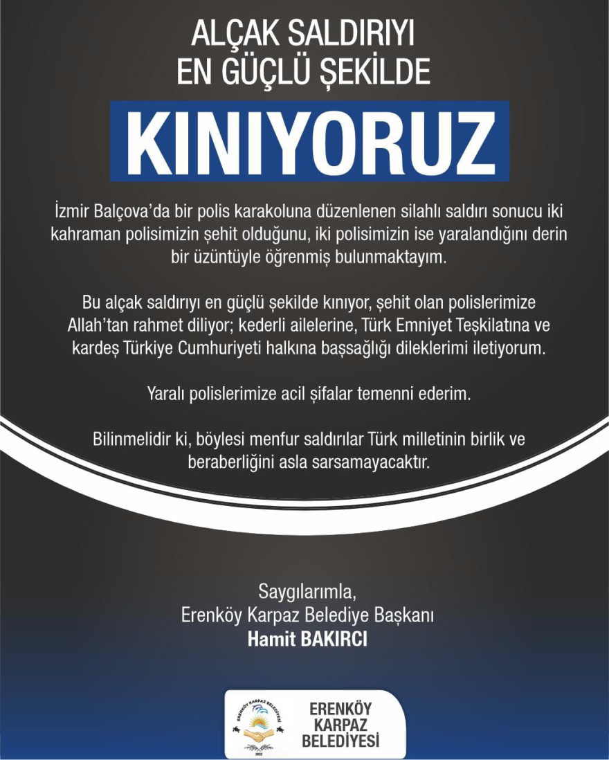 İzmir&#039;deki saldırıyı kınıyoruz