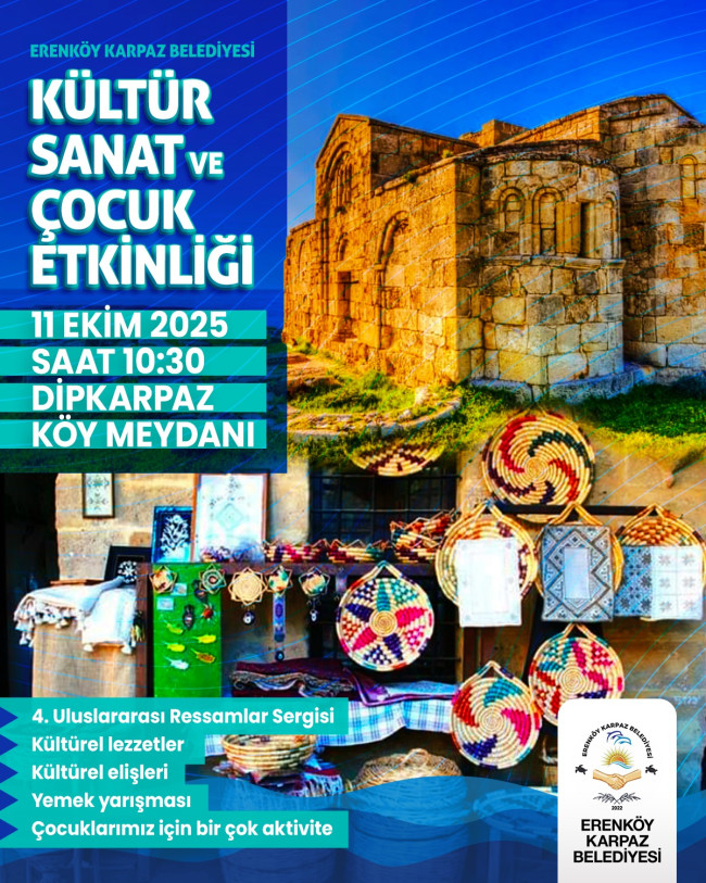 Kültür-Sanat ve Çocuk Etkinliği ile 11 Ekim’de Dipkarpaz’a Renk Gelecek!