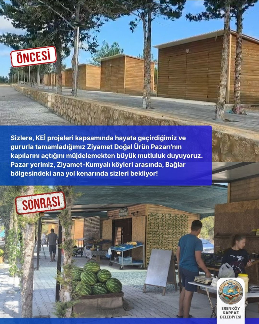 Ziyamet Doğal &Uuml;r&uuml;n Pazarı a&ccedil;ıldı