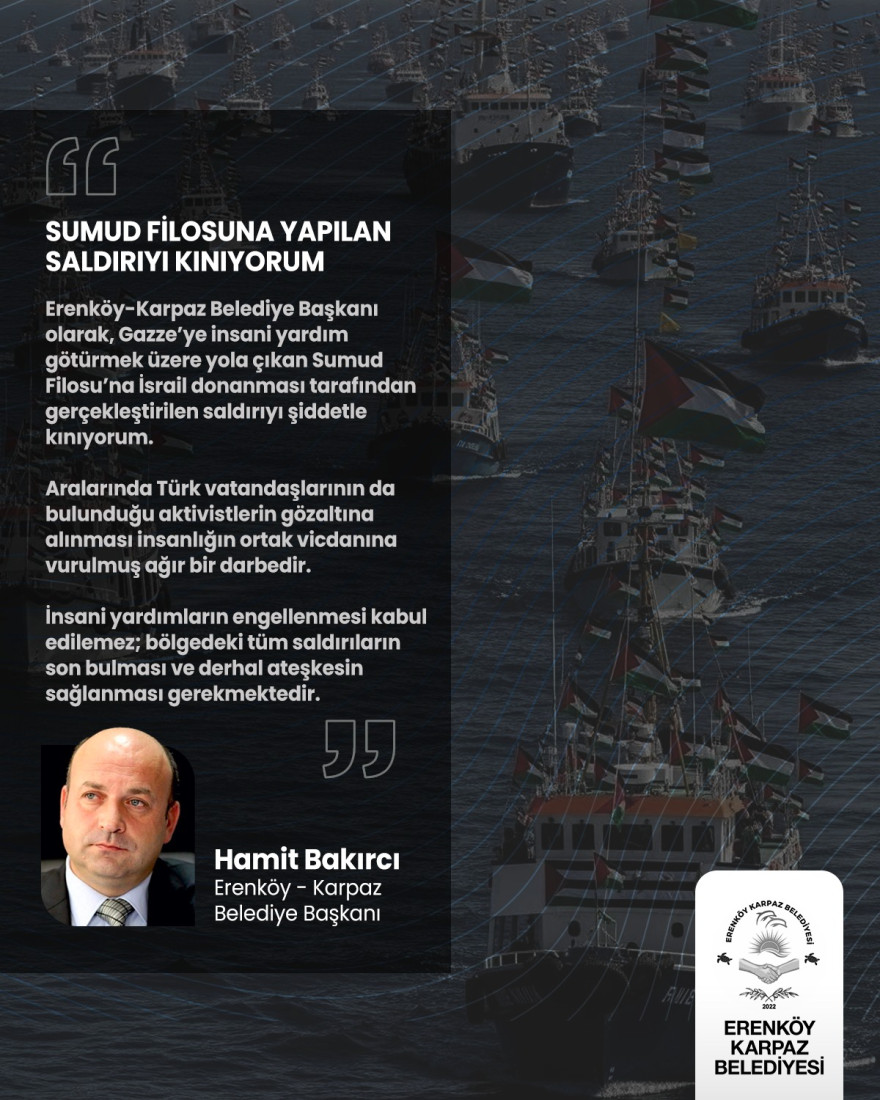 Sumud filosuna yapılan saldırıyı kınıyoruz