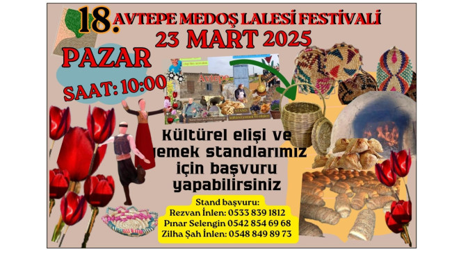 18. Avtepe Medoş Lalesi Festivali 23 Mart 2025