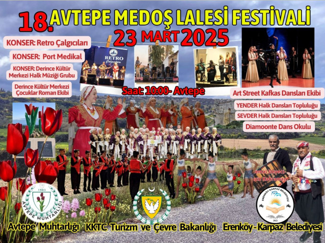 Avtepe Medoş Lalesi Festivali 18’inci yılında  coşku ile düzenlecek