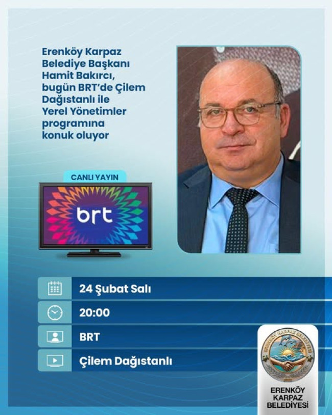 Başkanımız Bakırcı, BRT'de Dağıstanlı'nın konuğu olacak