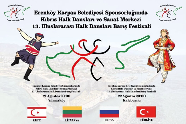 Kaleburnu&rsquo;nda 22 Ağustos akşamı Halk Dansları Barış Festivali&rsquo;nde buluşalım