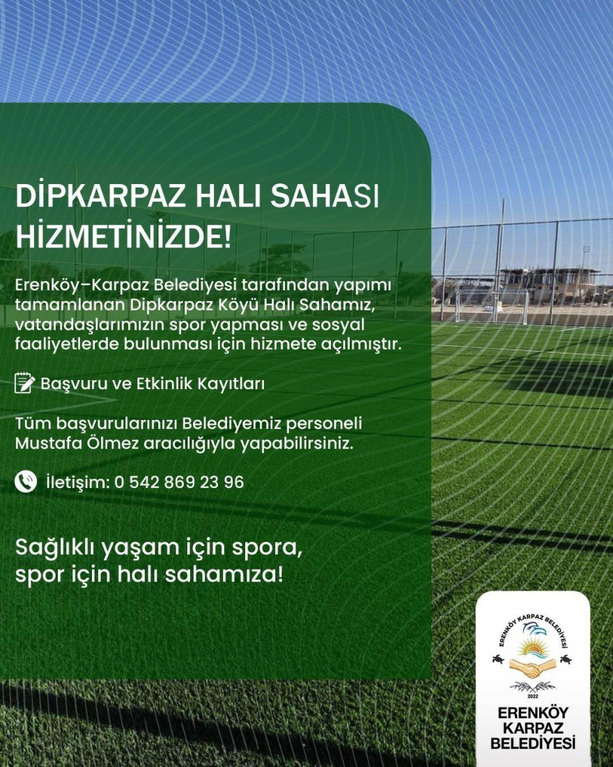 Dipkarpaz Halı Saha hizmete girdi
