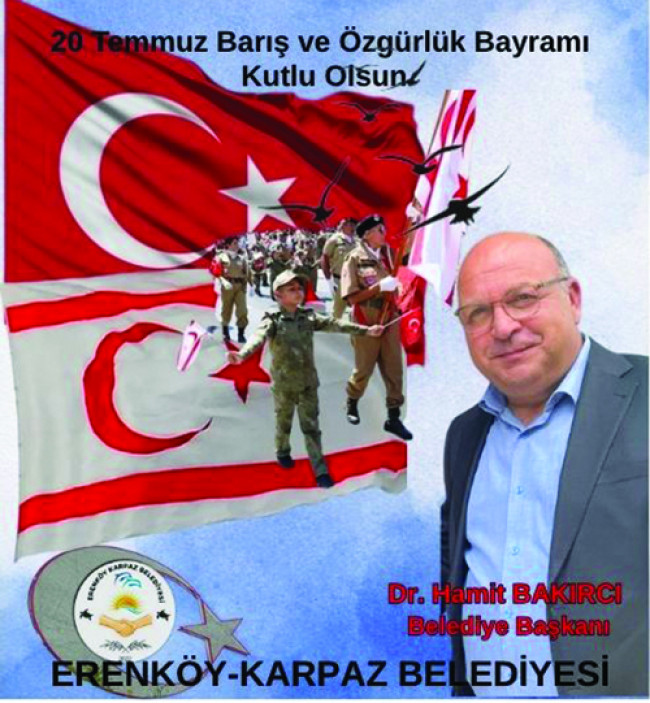 20 Temmuz Barış ve Özgürlük Bayramı&#039; kutlu olsun