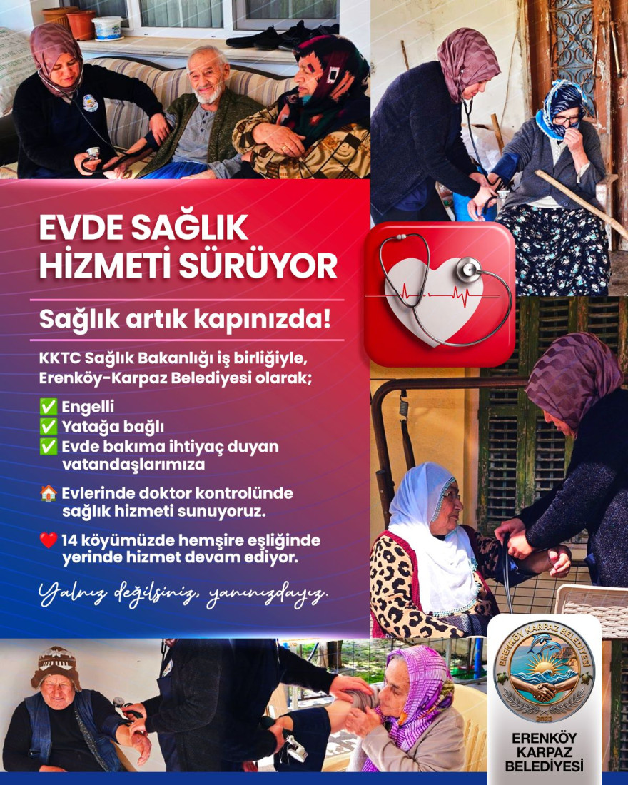 Evde Sağlık Hizmeti S&uuml;r&uuml;yor