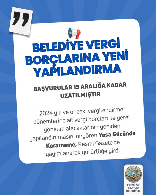 VERGİ BOR&Ccedil;LARINA YENİ YAPILANDIRMA: BAŞVURULAR 15 ARALIK'A KADAR YAPILABİLECEK