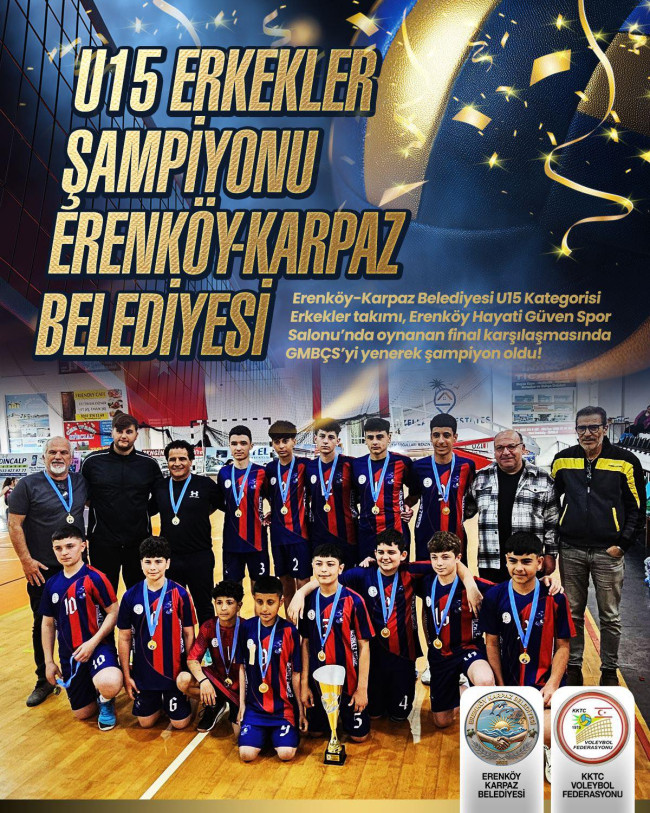 U15 Erkekler Şampiyon